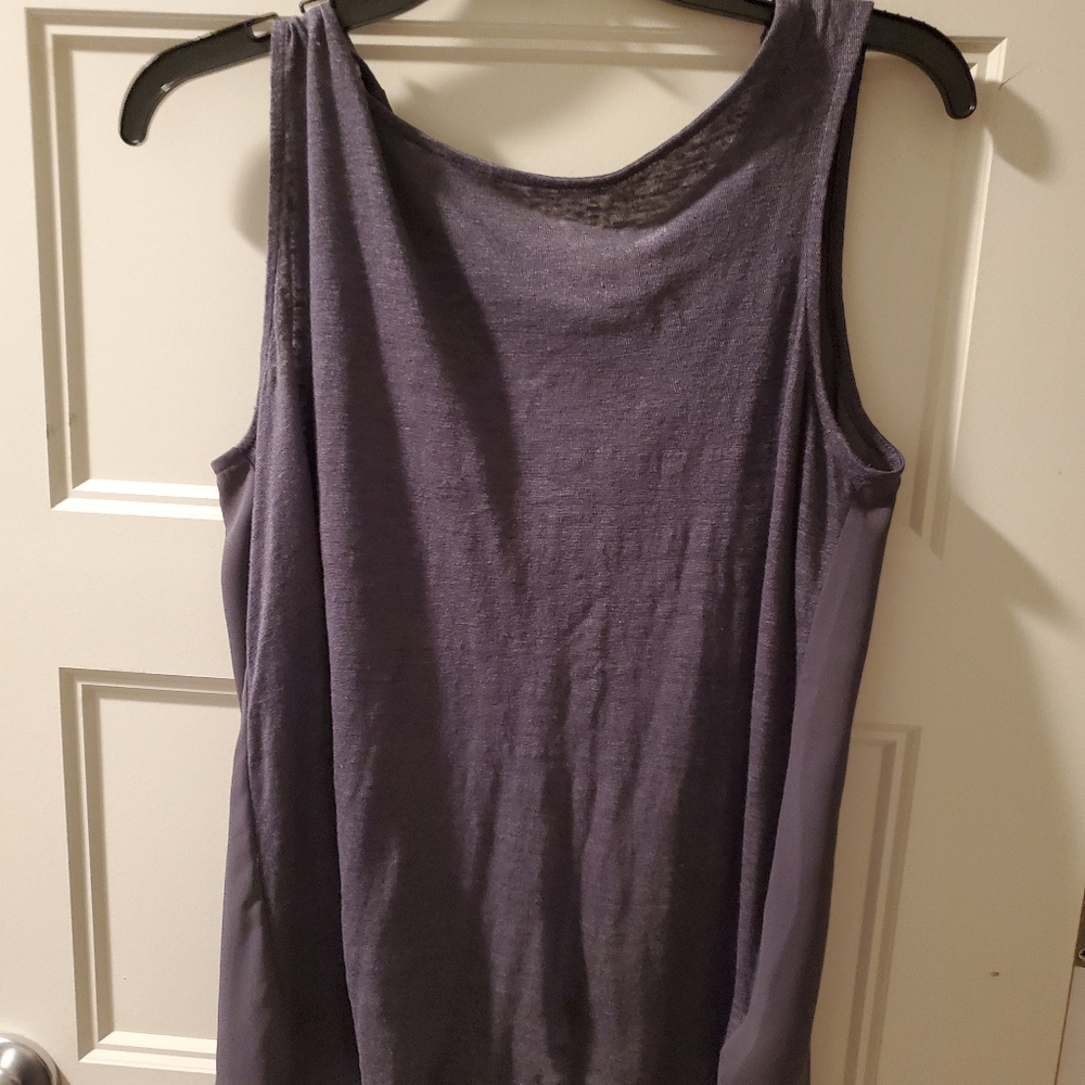 Catherine Malandrino blue grey top